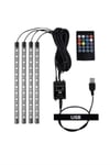 Araç Içi Aydınlatma Kumandalı 12 Led Ayak Altı Led Ambiyans Işığı Sese Duyarlı Kumandalı