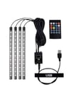 Araç Içi Aydınlatma Kumandalı 12 Led Ayak Altı Led Ambiyans Işığı Sese Duyarlı Kumandalı