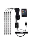 Araç Içi Aydınlatma Kumandalı 12 Led Ayak Altı Led Ambiyans Işığı Sese Duyarlı Kumandalı