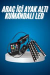 Araç Içi Aydınlatma Kumandalı 12 Led Ayak Altı Led Ambiyans Işığı Sese Duyarlı Kumandalı