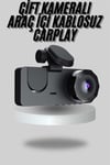 Araç İçi Dikiz Kamerası Sürüş Kaydedici 3 Lensli DVR Kamera
