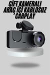 Araç İçi Dikiz Kamerası Sürüş Kaydedici 3 Lensli DVR Kamera
