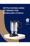 Araç İçi Paslanmaz Çelik Isıtıcı Termos Bardak 12V Çakmak Girişli
