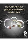 Asılabilir Mini Boyun Fanı | 1000Mah Şarjlı, Turbo Güçlü Rüzgar