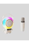 Astronot Tasarımlı Bluetooth Speaker ve Kablosuz Mikrofon Karaoke Seti