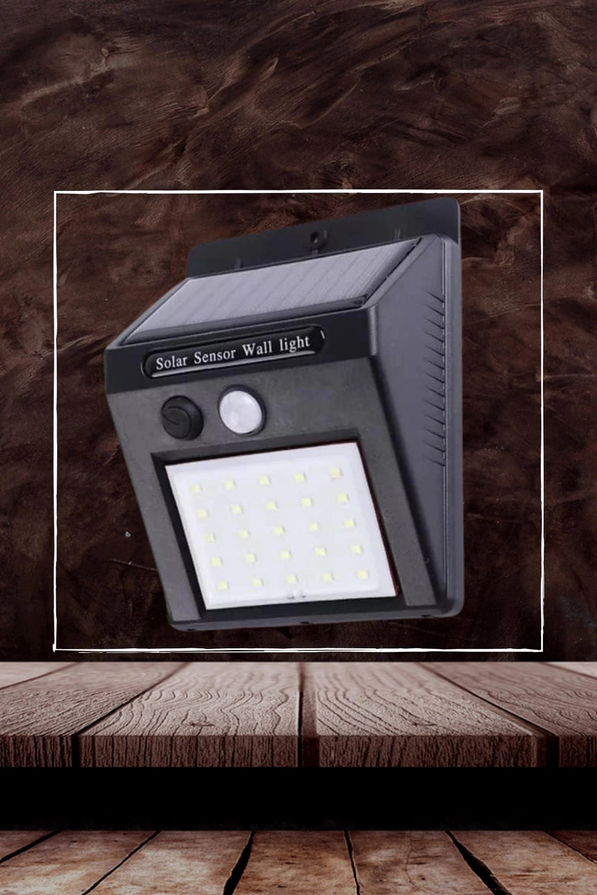Bahçe Aydınlatma Sensörlü Güneş Enerjili Duvar Lambası 40 Led Işık