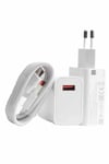Beyaz Ultra Plus Hızlı Şarj Seti Şarj Adaptörü ve Kablosu 67W