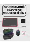 Bluetooth 5.3 Bağlantılı Mobil Oyun Dönüştürücü Set – Klavye + Mouse + Adaptör