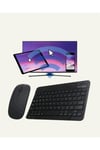 Bluetooth 5.3 Destekli Şarjlı Taşınabilir Klavye + Mouse Kombinasyonu