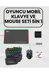 Bluetooth 5.3 Bağlantılı Mobil Oyun Dönüştürücü Set – Klavye + Mouse + Adaptör