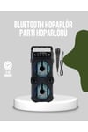Bluetooth Bağlantılı LED Işıklı Taşınabilir Hoparlör – 1200 mAh Şarjlı, FM Radyolu