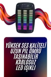 Bluetooth Hoparlör Taşınabilir Şarjlı Işıklı Büyük Boy Yüksek Ses Kaliteli