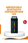 Bluetooth Işıklı Hoparlör – 2x5W Güç | USB + TF Kart + FM Radyo | Siyah Renk (Kopya)