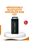 Bluetooth Işıklı Hoparlör – 2x5W Güç | USB + TF Kart + FM Radyo | Siyah Renk (Kopya)