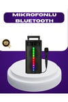 Bluetooth Işıklı Hoparlör – 2x5W Güç | USB + TF Kart + FM Radyo | Siyah Renk