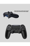Bluetooth Kablosuz PS4 Gamepad Çift Motorlu Siyah Controller