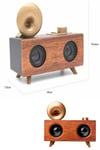 Bluetooth Nostalji Speaker Radyo Gramofon Ahşap Renk Vintage - MKR7147-7559