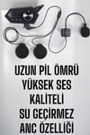 BT18 İntercom Kask Kulaklığı Motorcu Kulaklığı ANC Özelliği