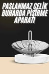 Buharda Pişirme Haşlama Aparatı Açılır Kapanır Paslanmaz Çelik Sebze Haşlama