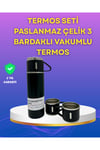 Çelik Termos Bardak Seti | 500 ml Kapasite, Kaymaz Taban, Hediye Kutulu