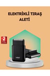 Çift Başlıklı Elektrikli Tıraş Makinesi | Suya Dayanıklı, Hafif ve Ergonomik