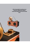 Çift Hoparlörlü Bluetooth Gramofon Speaker – FM Radyo, USB, SD Kart ve AUX Girişli