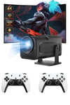 Çift Kollu Game Box Projeksiyon Cihazı Kumandalı Android Tv Dahili Hoparlör
