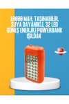 Çift USB Çıkışlı Güneş Enerjili Aydınlatmalı Powerbank