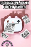 Çocuk Fotoğraf Makinesi Dijital HD Video Rulo Kağıt Baskılı Yazıcı