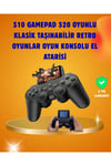 Çocuklar ve Yetişkinler İçin Uygun 500 Oyunlu Taşınabilir Mini Retro El Konsolu