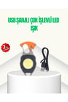 Çok İşlevli USB Şarjlı Anahtarlık Fener