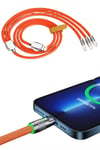 Çoklu Şarj Kablosu USB Type-C İOS Uyumlu 120W Hızlı Şarj Kablosu - MRK4631-5996
