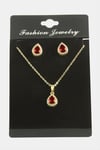 Damla Zirkon Taşlı Set Kolye