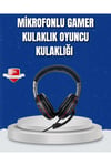 Dayanıklı Kablolu Oyun Kulaklığı – Yumuşak Pedli Mikrofonlu Model