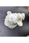 Dekoratif Beyaz Ayı Duvar Heykeli Asılabilir Hediyelik 25x19 cm - najmaddin9483-1561