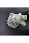 Dekoratif Beyaz Ayı Duvar Heykeli Asılabilir Hediyelik 25x19 cm - najmaddin9483-1561