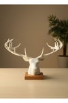 Dekoratif Geyik Başı Heykel 25 cm Modern Minimal Tasarım