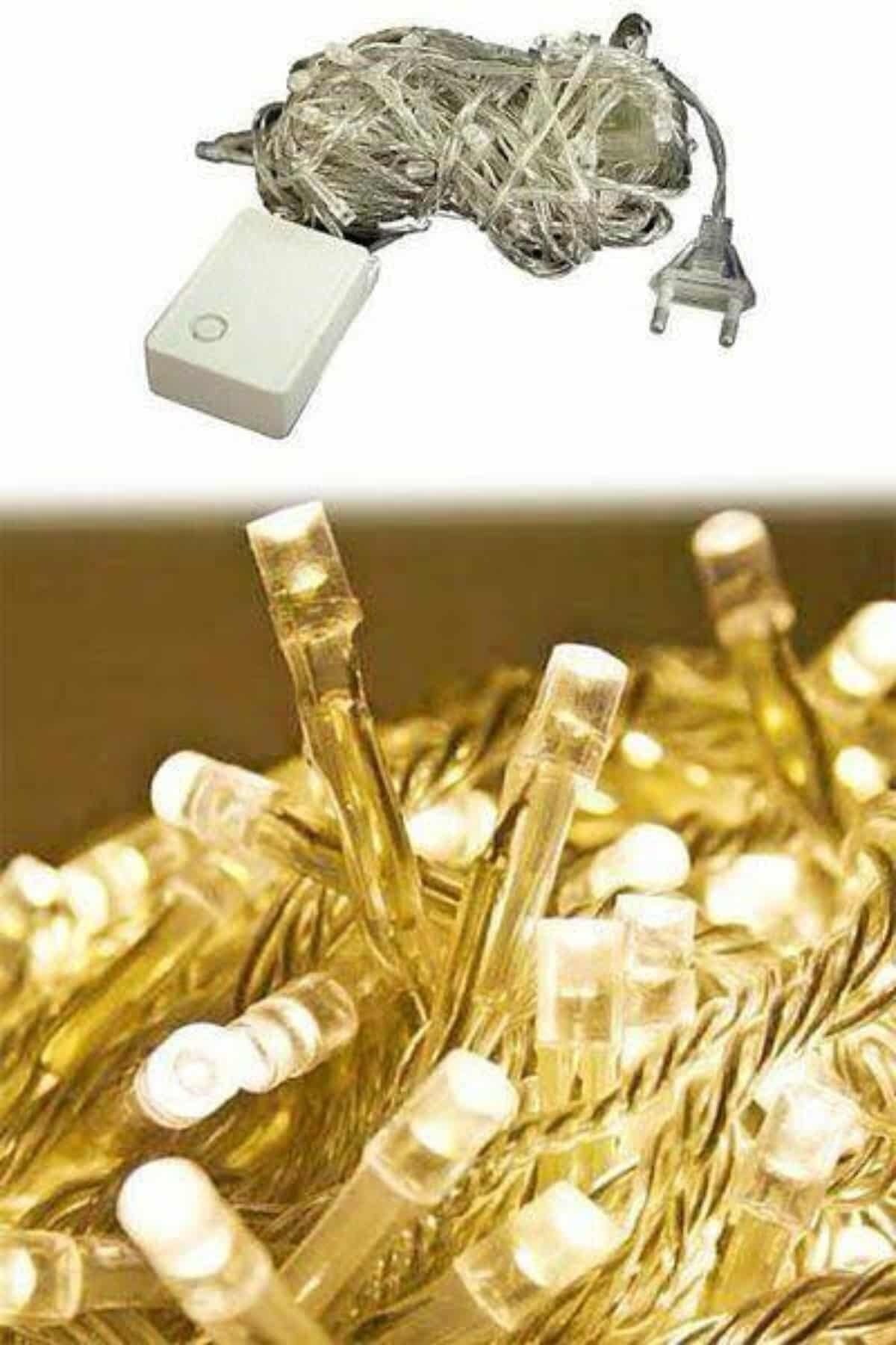 Dekoratif Peri Led 100 Ledli Gün Işığı Pilli 10 Metre Gün Işığı