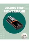 Dijital Ekranlı 20.000 mAh Powerbank | 22.5W Hızlı Şarj + Çoklu Bağlantı Seçeneği
