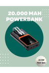 Dijital Ekranlı 20.000 mAh Powerbank | 22.5W Hızlı Şarj + Çoklu Bağlantı Seçeneği