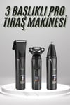 Dijital Göstergeli 3 Başlıklı Tıraş Makinesi Islak Kuru Lazer Öncesi Günlük