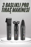 Dijital Göstergeli 3 Başlıklı Tıraş Makinesi Islak Kuru Lazer Öncesi Günlük