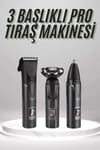 Dijital Göstergeli 3 Başlıklı Tıraş Makinesi Islak Kuru Lazer Öncesi Günlük