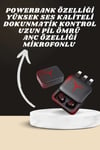 Dijital Göstergeli Powerbank Kablosuz Kulaklık ve 7 Kordonlu Yeni Nesil Akıllı Saat Dokunmatik K