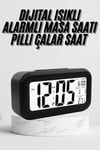 Dijital Masa Saati Termometre Takvim Led Ekran Pilli Ev Ofis Masası