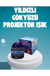 Döner Galaxy Projektör Gece Lambası – Ay ve Yıldız Işıklı Atmosfer Lamba, USB Bağlantıl�