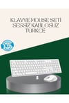 Ergonomik Kablosuz Klavye Mouse Takımı - Tam Boy, Sessiz ve Güvenilir