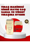 Erkek Saç Sakal Tıraş Makinesi Kablolu Altın Renk Dayanıklı