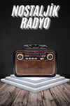 Eskitme Nostalji Tasarımlı Bluetoothlu Nostalji Radyo Ahşap Nostaljik Görünümlü