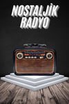 Eskitme Nostalji Tasarımlı Bluetoothlu Nostalji Radyo Ahşap Nostaljik Görünümlü